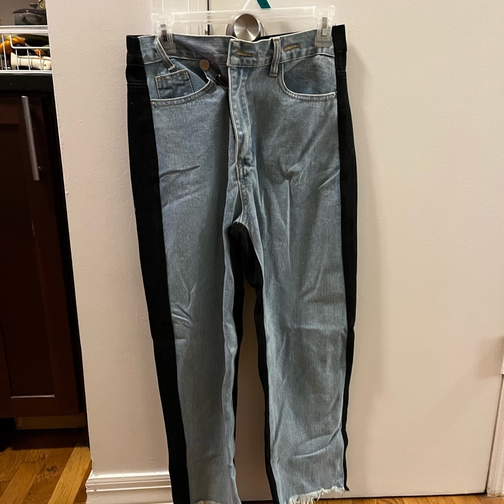 NWT Oak + Fort Duo Tone Colorblock Jeans
